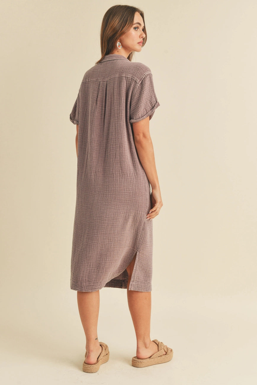 Lavender Shirt Dress