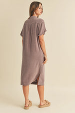 Load image into Gallery viewer, Lavender Shirt Dress
