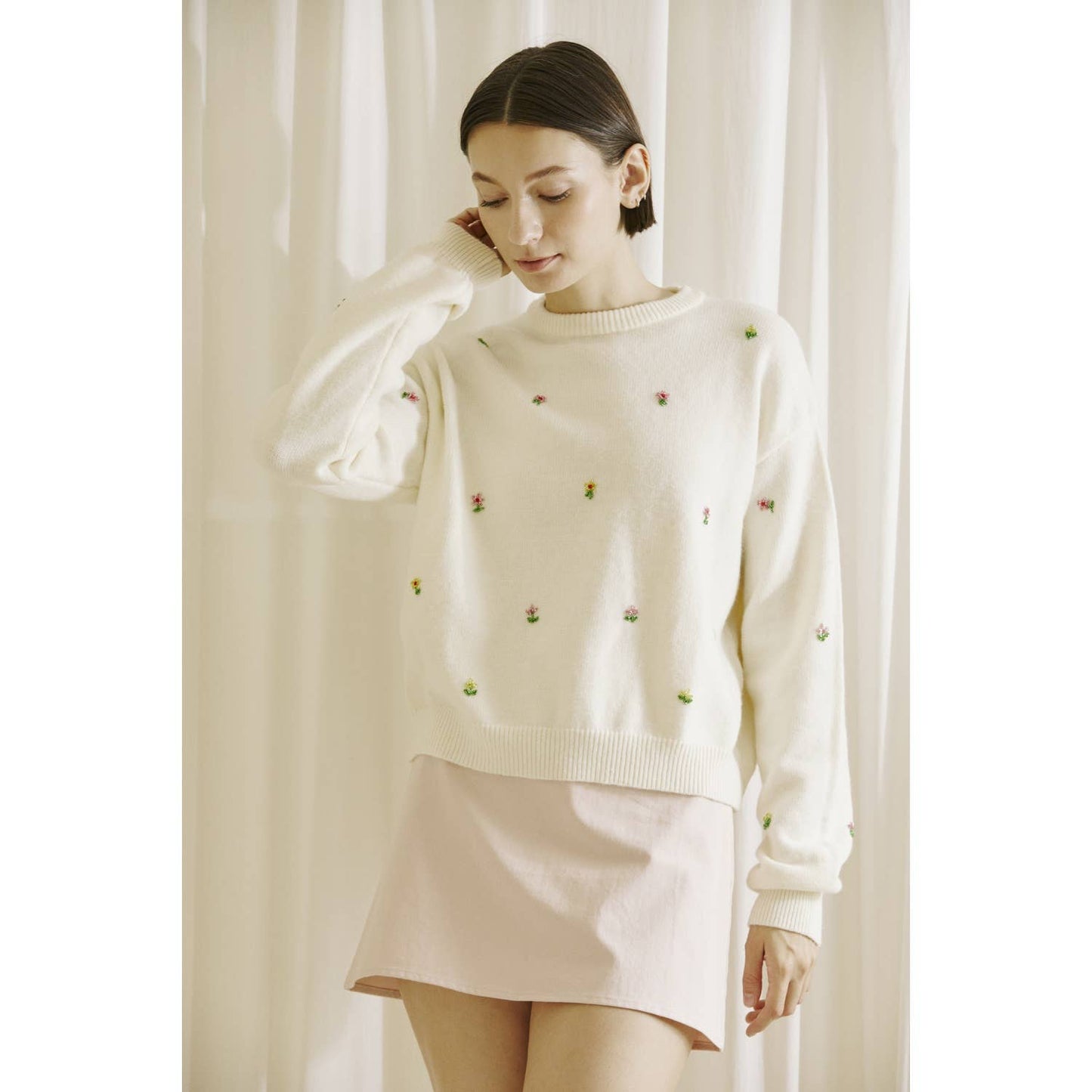 Flower Gem Sweater
