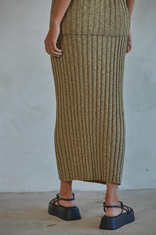 Olive Midi Skirt