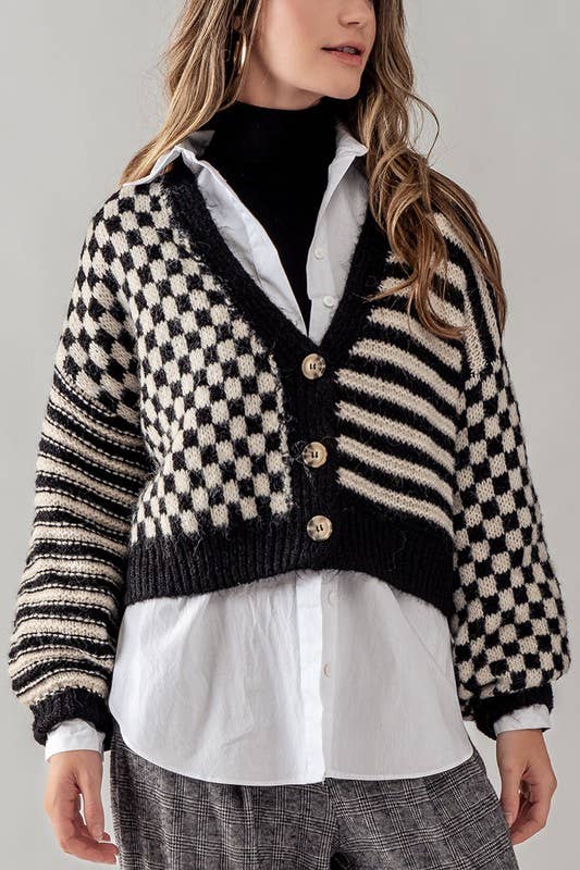 Checkered Cardigan