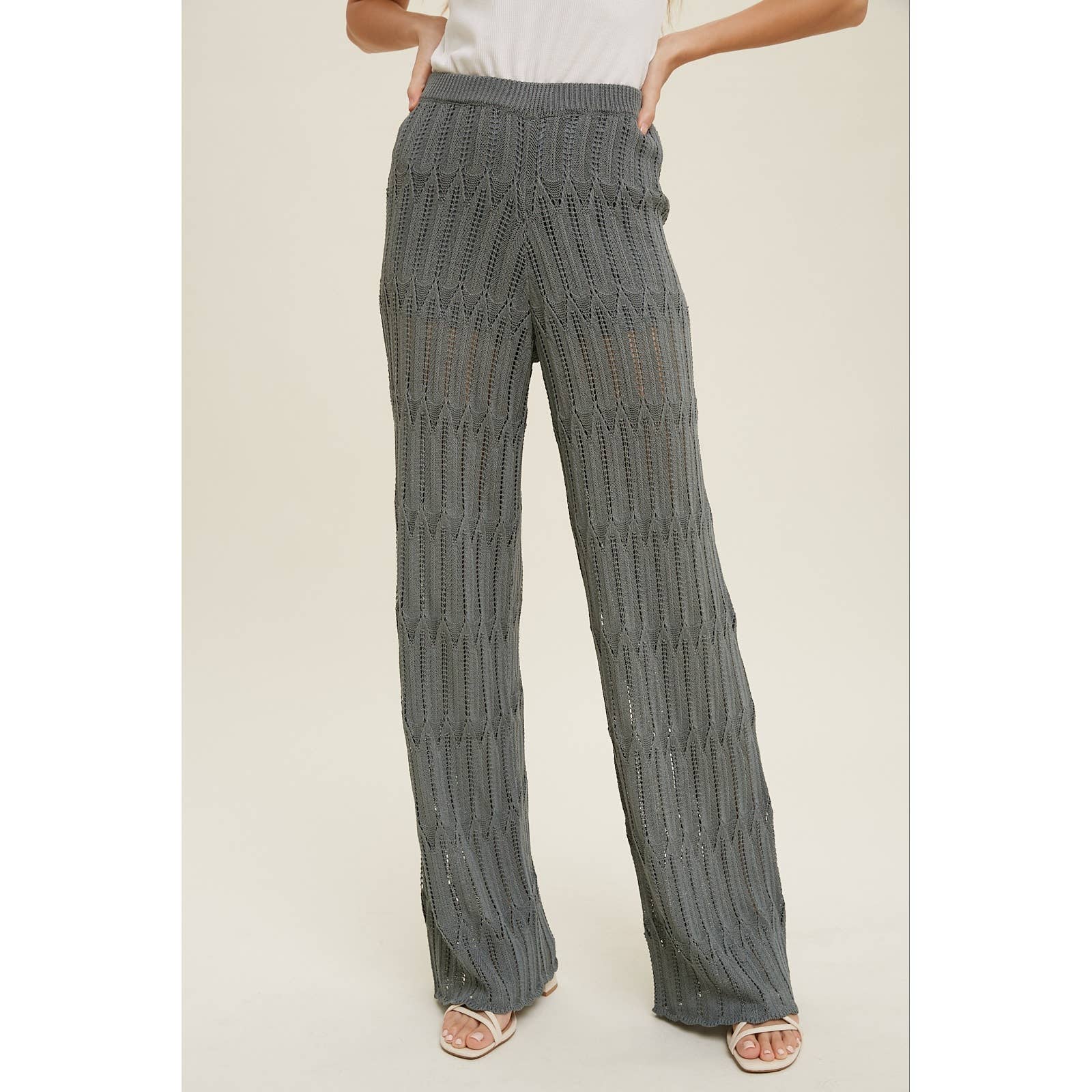 Olive Crochet Pants