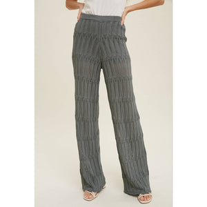 Olive Crochet Pants